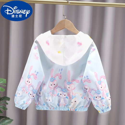 Disney Girls Star Dailu Sun Protection Clothing Thin Summer 2025 New Style Children's Air Conditioning Shirt Jacket Children's Sun Protection Clothing Pink Rabbit Sun Protection Clothing Single Layer 110 Recommended Height 100cm