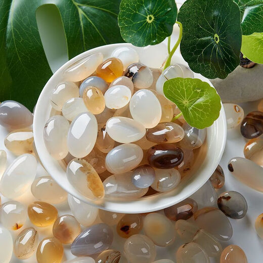 Runhuanian Nanjing Yuhua Stone Boutique Special Multicolored Stone Fish Tank Hydroponic Succulent Pavement Flower Pot Bottom Pebble Agate Stone Multicolored Small Crushed Agate Star Dots 4-9mm Half Jin Jin is equal to 0.5 kg