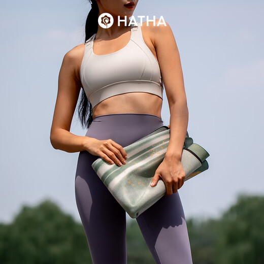 Hatha suede foldable yoga mat thin women's non-slip natural rubber thin portable yoga towel mat