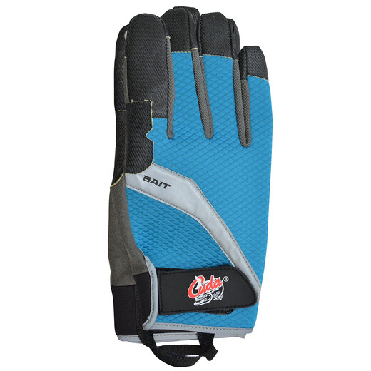 Cuda professional fishing anti-cut gloves, touch screen reflective, X large size, wet environment waterproof, blue/black, extra large
