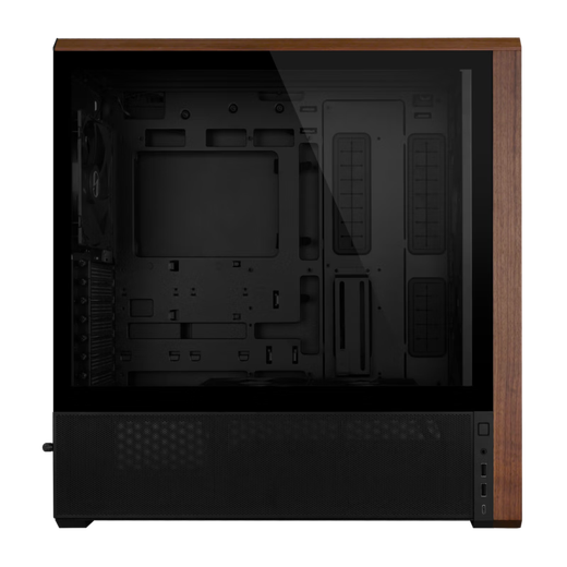 LIANLI L217 mid-tower desktop gaming case, black, comes standard with 5 fans/supports EATX motherboard/supports back-plugging/dual switches