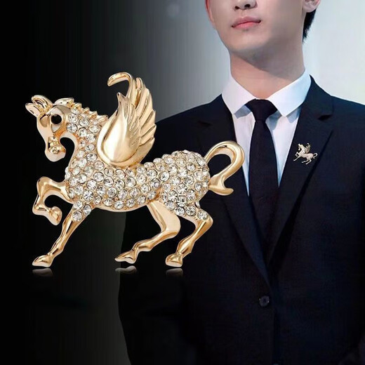 Farcoko brand high-end men's brooch suit business casual corsage pin fashion jewelry as a birthday gift for boyfriend Dapeng wings brooch three-piece set - ghostwriting greeting cards