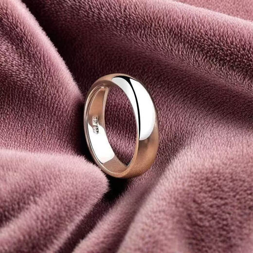 Hanjin Palace 9999 sterling silver ring for men and women, literary and artistic style, simple and versatile, plain ring, smooth ring, adjustable, factory direct sale, sterling silver ring, 4.25g, the factory is out of stock
