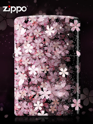 
ZIPPO EDGE lighter genuine, starry cherry blossoms, official original genuine male, creative windproof woman, whole sky cherry blossoms-A (stand-alone machine does not contain oil) -DY9902CY