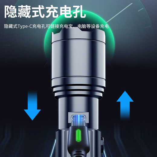 Super bright flashlight strong light charging outdoor laser mini portable white multi-function long-range shot Supreme version [G9900 white] LCD electric display