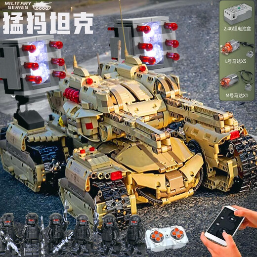 LEGO -Bausteine sind kompatibel mit 2025 neuen großen Start -Fernbedienungs -Mammut -Panzer versammelten Kinderspielzeug -Jungen Geschenk 25 Mammuts Tanks 6 Militärfiguren/2488