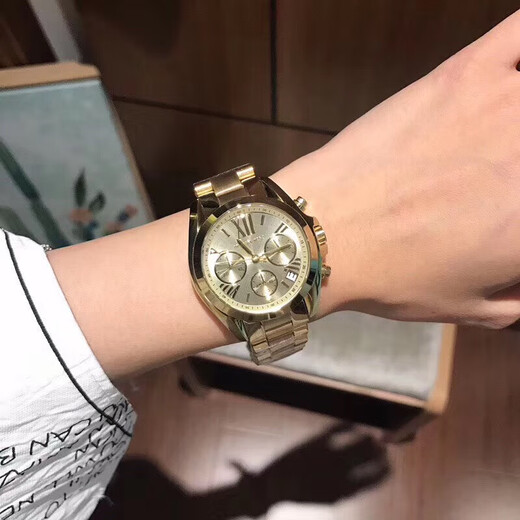 迈克.科尔斯（MICHAEL KORS）mk手表michaelkors三眼大金表猫眼女表钢带女士表MK5798官方旗舰 MK6174/银色 表盘36mm