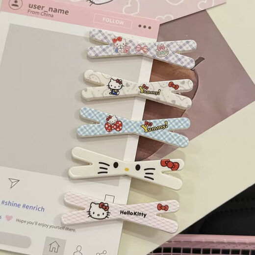 Sweet Girl Heart Kt Cat Cent Vidting Link Cartoon Student Glips Clip Clip Ins Central de cabello de alto valor Kt Corta de pelo [Fotos principales 5]