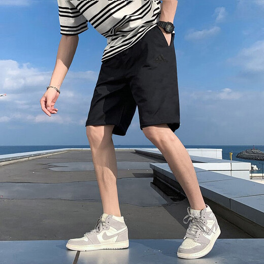 Pantalon pour hommes adidas printemps et été nouveau sports et shorts décontractés confortables à cinq points pantalons masculins IC9756 phare officiel authentique IC9756 / tricoté / oblique de poche de socket 2xl