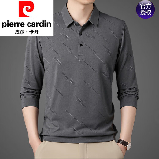 Pier Cardin High-End Summer Ice Seide Herren-T-Shirt Langarm 2025 Neue Gelegenheitsmänner aus mittleren Alterszeiten, dünnen Daddy T-Shirt Green 832 4xl 190 Vorschläge [185-200jin [Jin gleich 0,5 kg]]