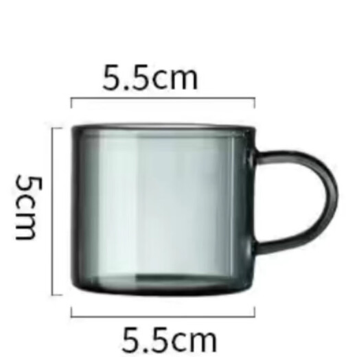 Ash glass tea cup, light luxury color cup, tea bowl, thickened Kung Fu tea set, bamboo cup holder for tea tasting, 100ml ash tea cup with cup holder, 6 pieces