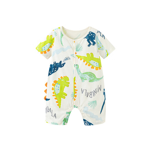 Mini Bala Dinosaur Onesie Outing Crawler Ropa de algodón puro Los niños y niñas de algodón puro no son fáciles de deformar y lindo verano