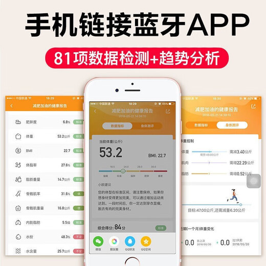 Pengjing Escala de peso ESCALA ELECTRÓNICA Escala de grasa corporal Precisión Precisión Alta Precisión Estudiante Dormitorio pequeño Cuerpo humano Pesaje Escala de peso 26*26 Escala de peso inteligente Temperatura de temperatura Modelo de batería Bluetooth [negro]
