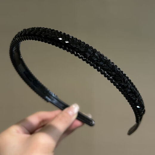 Qianfu moderately tight hairband, simple toothed hairpin bangs, face wash, non-slip rhinestone hairpin, headband, headband, hair accessories, 1 piece