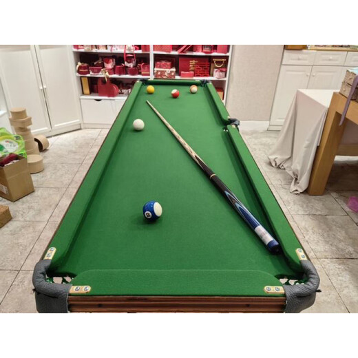 He Yangyu five-point billiard table home home training table mid-low stick out and hold eight snooker in the hand behind the stick 210cm five-hole trouser hem elastic width 0.62 meters including discount