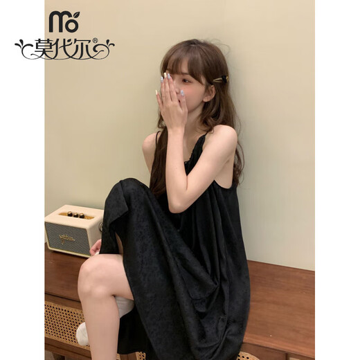 莫代尔2025春夏新款吊带睡裙女小清新露背甜美减龄宽松少女性感睡衣纯欲 粉色(9197-抽绳背心裙) 均码