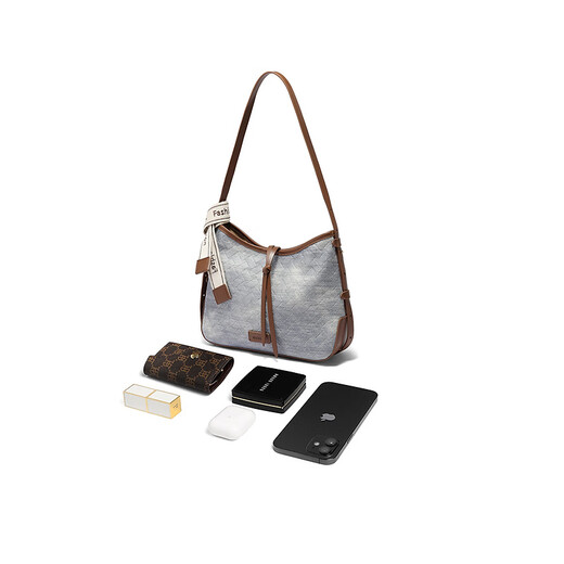 Senda Hobo Bag Damen 2025 Sommer Neues Einkaufszentrum für modische einfache einfache Einschuld-Crossbody-Tasche x1585bx5 Blau F.