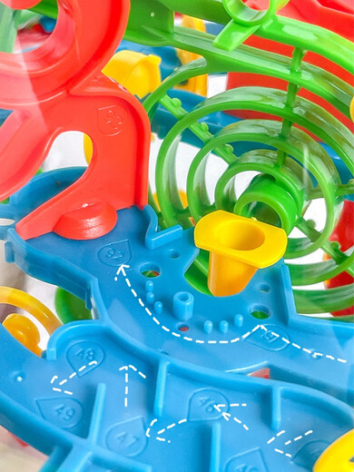 Aikeyou 3d Maze tridimensionnel Maze Ball, balle, balle, intelligence, boule de fer, soucoupe Uver, Rubik's Cube, Toys de pensée pour enfants Toys 100 niveaux + base