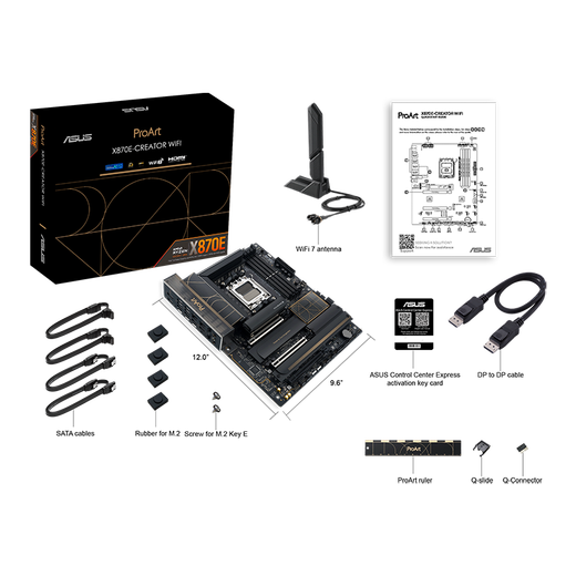 ASUS PROART X870E-CRÉATEUR WiFi Creative Arts Country Mother Board prend en charge le CPU 9900X / 9950X3D / 9800X3D (AMD x870 / Socket AM5) [Creative Country] X870E