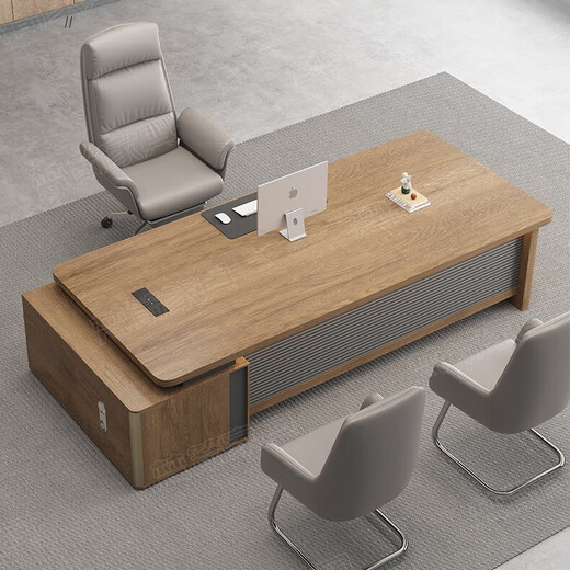 Fubaisen boss desk desk simple modern executive desk single computer desk financial desk supervisor manager desk and chair combination 1.8 meters boss desk