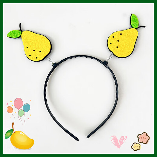 Zi Jiafu Children's Day Decorative Hair Accessories Sports Games Performance Props Watermelon Strawberry Banana Fruit Spring Headband Hairpin Strawberry Spring Headband