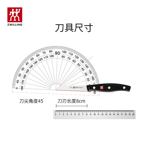 ZWILLING Obstmesser, Gemüse- und Obstmesser, Schälmesser, Küchen-Haushaltsmesser, Pollux integrierte Stahlnietenverstärkung 8cm