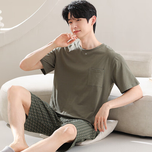 2025 neuer Modal-Pyjamas Sommerpullover Rundem Hals großer Größe lässig und lose Heimkleidung XYI-9719# 2xl