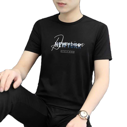 七匹狼（SEPTWOLVES）莫代尔冰丝男短袖t恤夏季上衣体恤休闲新款圆领半袖潮牌速干凉感 1421白色 M 100斤-110斤