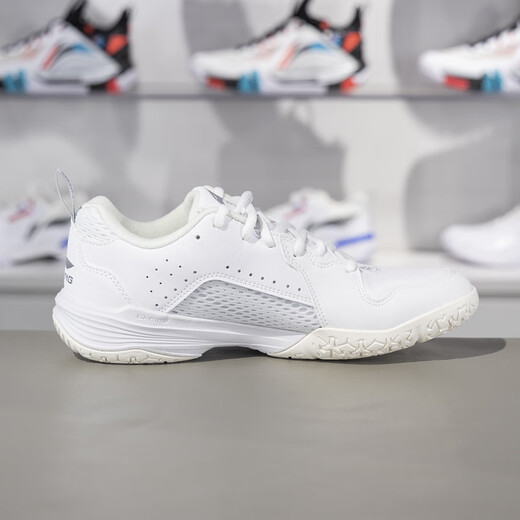 Li Ning Badminton Shoes for Men and Women 2024 New Almighty King V2.0 Flying Eagle Shock Absorbing Breathable Training Shoes AYTU001 Standard White/AYTU001-1 40