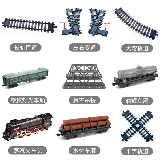 Nettes Haus Retro Dampf Train Toy Track Accessoires Kinder versammelten und ergänzten vorder