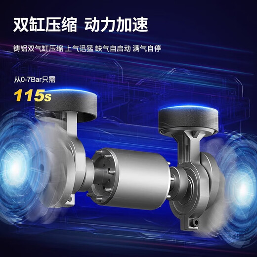 XMSJ无油低音空压机220V小型空气压缩机喷漆木工牙科用打气泵 Q1E-FF-16802/50赠四件套