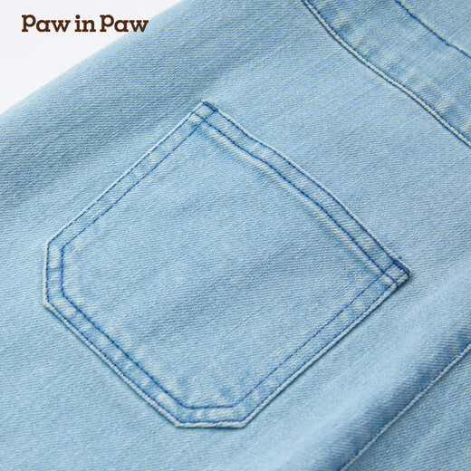 PawinPaw Bingfumei Cartoon Bear Children's Wear 25th Spring and Summer New Girls Loose Denim Overalls