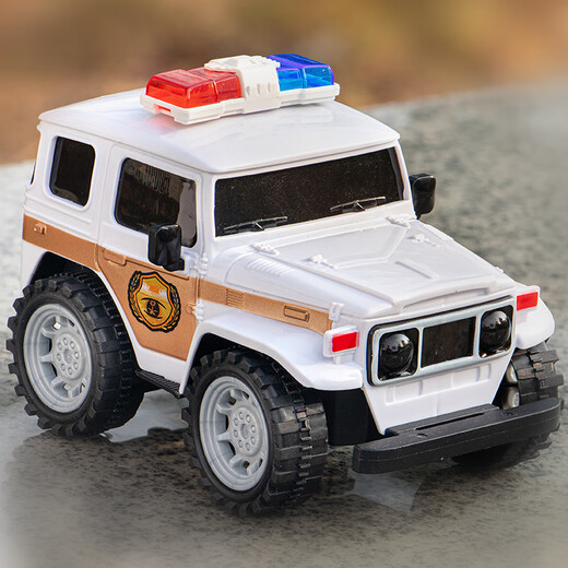 Beizhilu remote control police car electric wireless simulation car 2 boys 4 babies 1 to 3 years old children's toy birthday gift remote control police car model A black + white