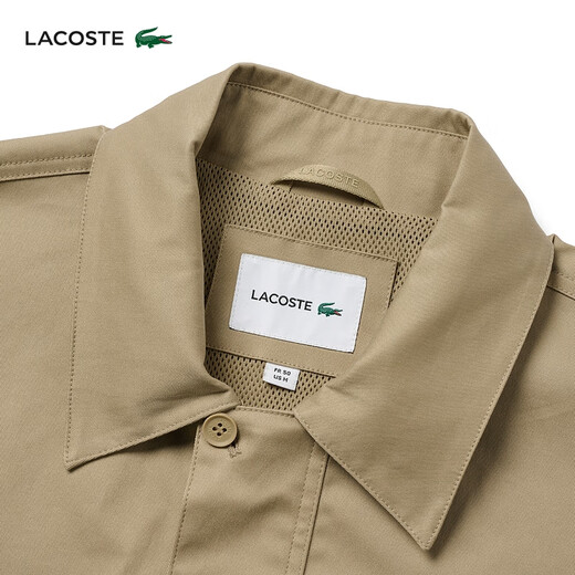 LACOSTE [MISMO MODELO DE WANG YIBO] Ropa para hombres de cocodrilo francés 25 Versión estándar de primavera y verano Jaqueta ejecutiva resistente al agua BH7027 CB8/Camel L (185) 54