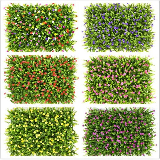 Simulated outdoor plant wall plastic fake lawn background living room plants indoor balcony artificial turf door head mixed flowers and plants