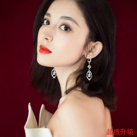 VAN OCEAN ANNORA999 sterling silver pure silver earrings new ear buckle earrings four-leaf clover fashion women's flower earrings ear buckle style Lao Fengxiang