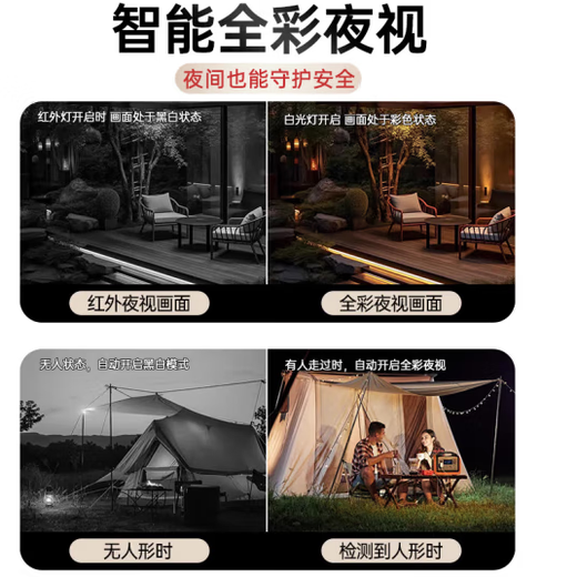奇视明4G5G太阳能监控摄像头三画面三旋转免流量无电无网超高清360度无死角带夜视全景全彩追踪户外防水 5G三旋转三镜头【终身免流量】20W双太阳能板 送永久30天循环录像卡+2400万超高清像素 阴