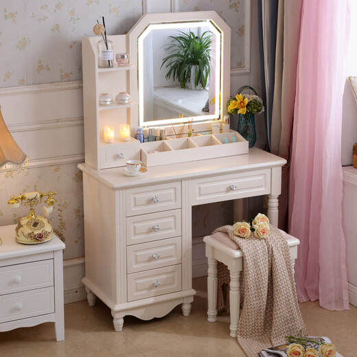 Southern Home Dresser dormitorio Moderno de almacenamiento simple Apartamento Integrado Pequeño dormitorio principal Tabla de maquillaje de estilo de crema de celebridades de estilo internet de estilo europeo