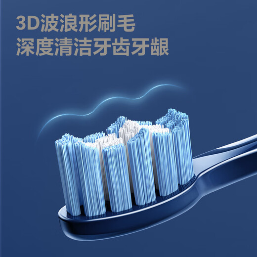 Электрическая зубная щетка FLYCO для взрослых с мягкой щетиной, бытовой подарок на день рождения, праздничный подарок для парня и девушки FT7205, сапфировый синий, всего 2 насадки