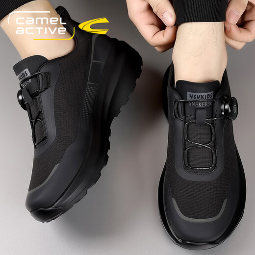 Camel Dynamic Wanderschuhe Herren neuer Outdoor-nicht-Schlupf-Kleidung-resistente Sportschuhe Leichte weiche Sohle Freizeitschuhe Schwarz (weiche Sohle weiche Oberfläche) Nicht-Schlupf 3527 38 Standard Lederschuhgröße
