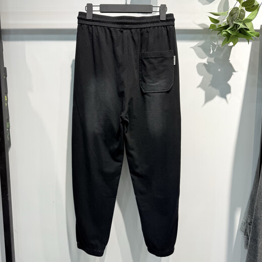 
FR.YH.ZH Manverdini 2025 Spring 16820 Fashion Trendy Men Fashion Fashion Washing Cotton Sports Knitted Leisure Pants Black XL