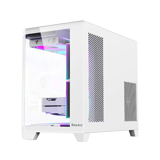 航嘉（Huntkey）S960暴风雪X冰刃版白色全景版海景房机箱（三面钢化玻璃/左右分区/360水冷/9风扇位/MATX主板）