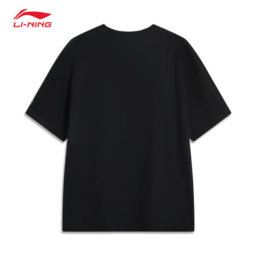 
Li Ning short-sleeved T-shirt for men 2025 summer new trendy and cool LOGO urban style casual versatile sports top AHSV683 black-3 L (175)