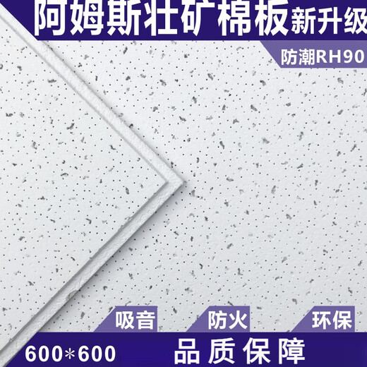 花乐集矿棉板600*600吊顶吸音矿棉板 可耐福雅丽毛毛虫装饰天花 595*595*14平板 w1591