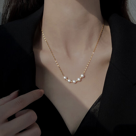 Mendali brand necklace for women 925 silver pearl necklace 2025 new niche light luxury high-end feel can be engraving for free. To write a greeting card, you need to contact customer service (remark the required color)