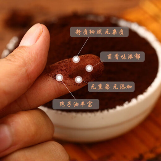 Polvo de esporas de Ganoderma auténtico Montaña Changbai no salvaje grado especial polvo de esporas de Ganoderma rojo polvo ultrafino copos de venta directa no naturales paquete de prueba 100 g