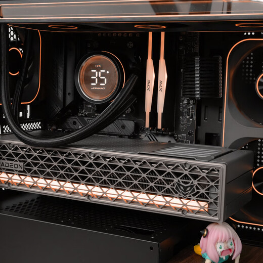 AMD Ryzen R7 7800X3D/RX9070XT graphics card 5080 walnut sea view room designer game live broadcast desktop computer host assembly computer DIY complete machine AIPC configuration 丨 R7 7800X3D/9060XT 16G