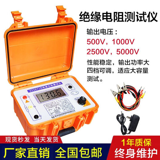 铸喜卫ZY2671C 10000V数字电子兆欧表绝缘电阻仪绝缘高精度摇表 D2677C (5000V)  含线 带吸收