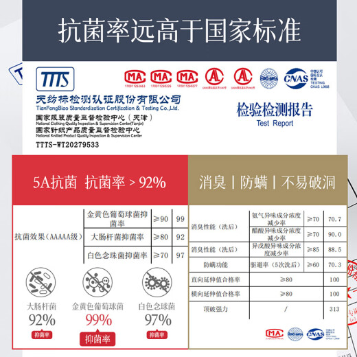 恒源祥袜子男100纯棉夏季薄款透气网眼中筒防臭吸汗全棉男袜 6172 防臭混色6双 均码