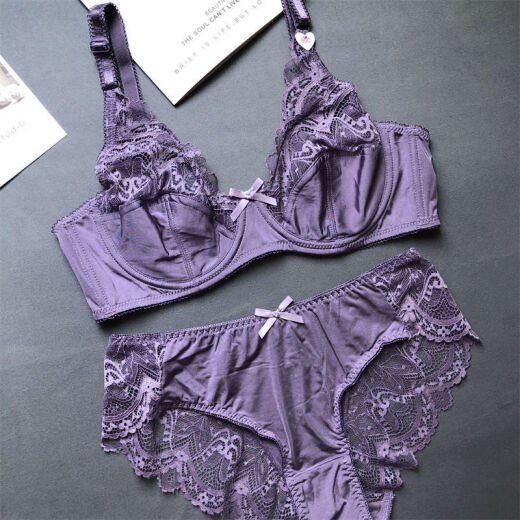 
Shan Nanwei [2694 people] European and American sponge-free sexy 200Jin [Jin equals 0.5 kg] Large size bra set, gather fat MM, brick red single piece bra 75D